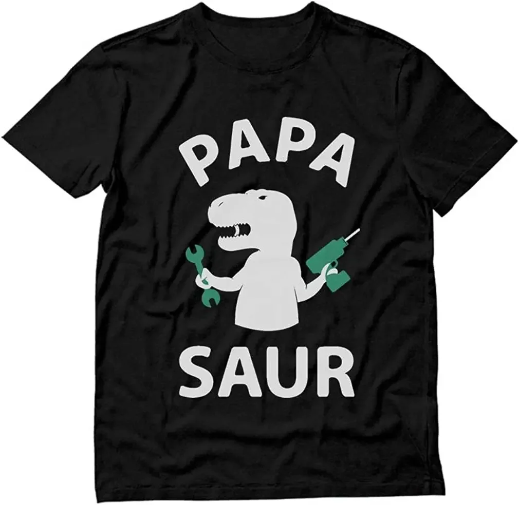Papa Saur Shirt Regali Per Papà Da Figlia Figlio Funny Trex Fathers Day Shirts Magliette Grafiche Abbigliamento Uomo Maglietta Oversize
