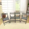 4 Piece Folding Garden Chairs Furniture Set Slatted Wood Folding Special Event Chair Folding Chair Wood Outdoor Seat Chairs 4