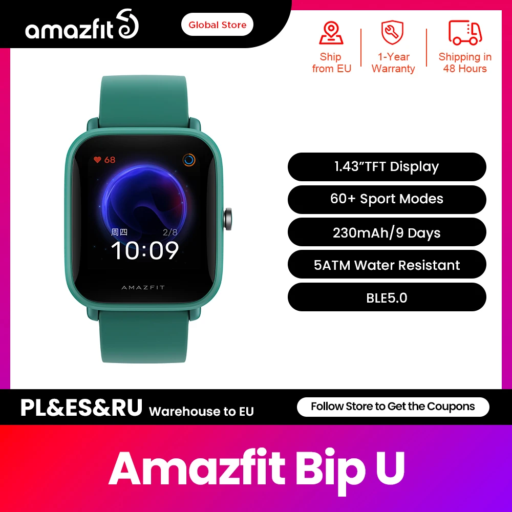 Amazfit Bip U Pro - Reloj inteligente con Alexa integrado para hombres y  mujeres, rastreador de fitness GPS con más de 60 modos deportivos, monitor  de