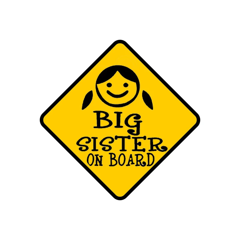 

15CM BIG SISTER ON BOARD Decal A Clever Girl Car Sticker PVC KK