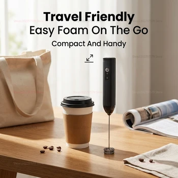 2026 NEW Handheld milk frother coffee milk frother electric stirrer stainless steel cream household USB egg beater whipper 1