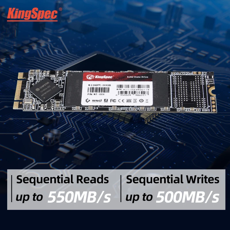 Ssd Kingspec Nt-128 M.2 Sata Ngff 2280 128gb Negro | Cuotas sin interés