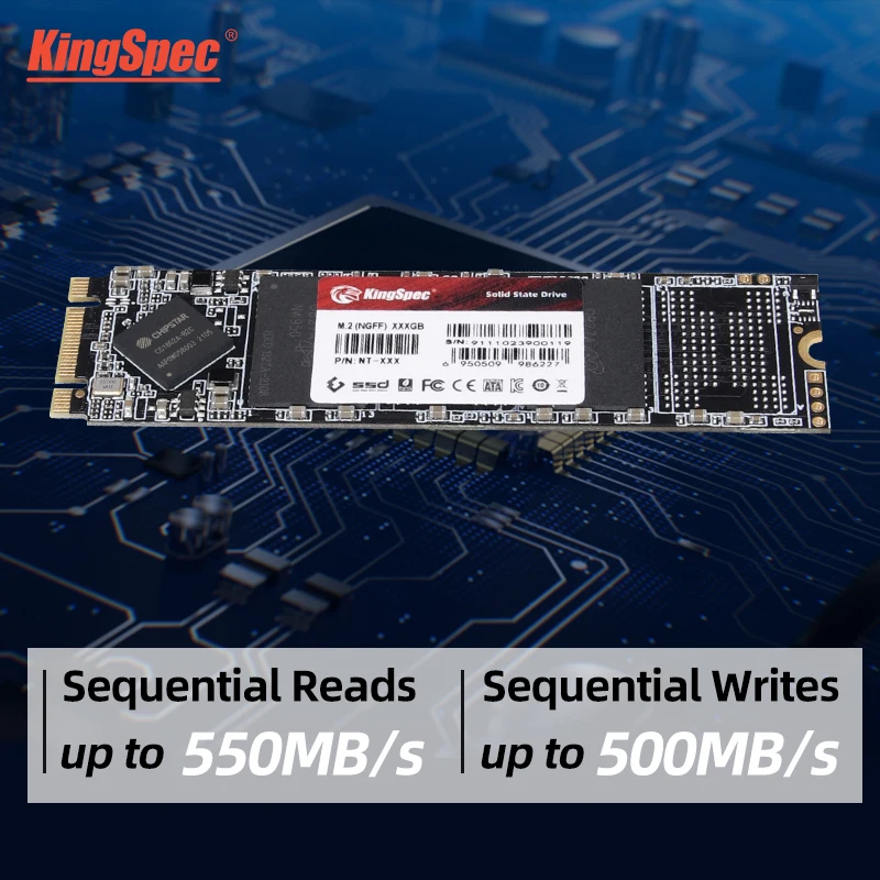 Kingspec NT-256 - 256GB M.2 2280 SATA III NGFF Solid State SSD