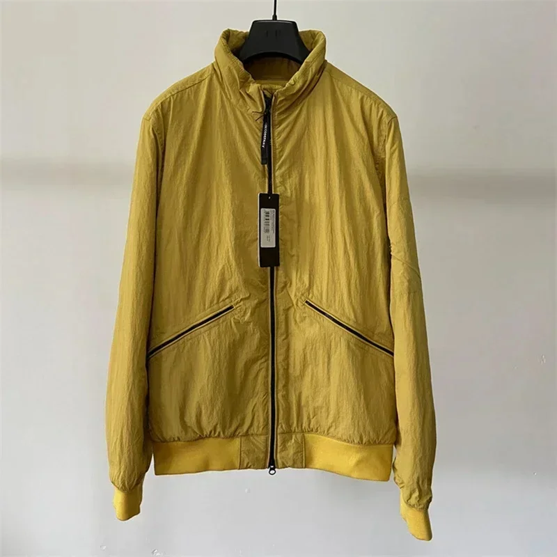 thumbnail image 1 of Nueva chaqueta de primavera 2024, parkas para hombre, abrigo grueso y cálido de algodón, chaquetas de pie para hombre, parka de color sólido, informal para uso diario, 1 of 5