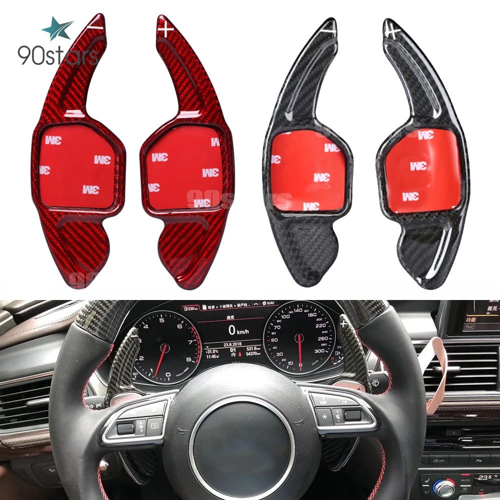 

Carbon Fiber Wheel Shifter Paddle Shift Extension For Audi A3 A4L A5 A6L A7 A8 TT TTS SQ5 RS3 Q3 Q5 Q7 S5 S6 Car Shift paddles