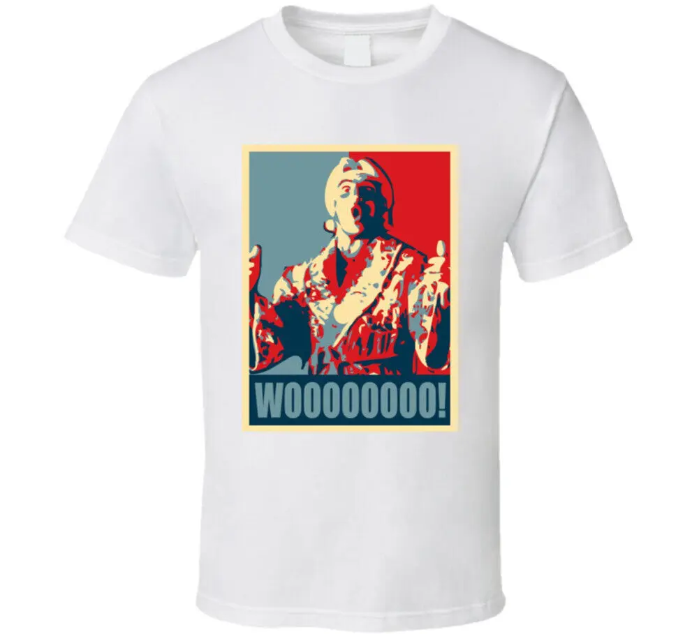 Ric Flair Wooooo Wrestling Star Hope Style T Shirt Maniche Lunghe O Corte