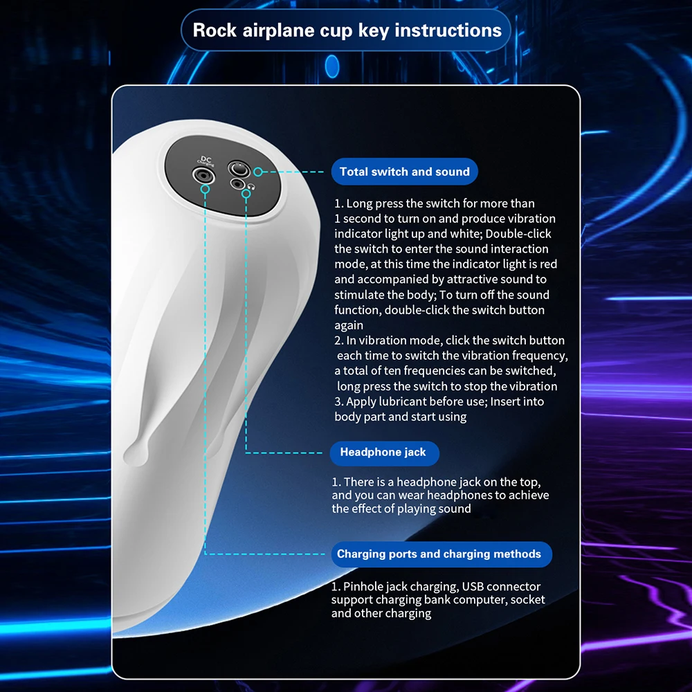 Male Masturbator Cup Automatic Vibration Masturbation Equipment Machine Sex Toys For Men