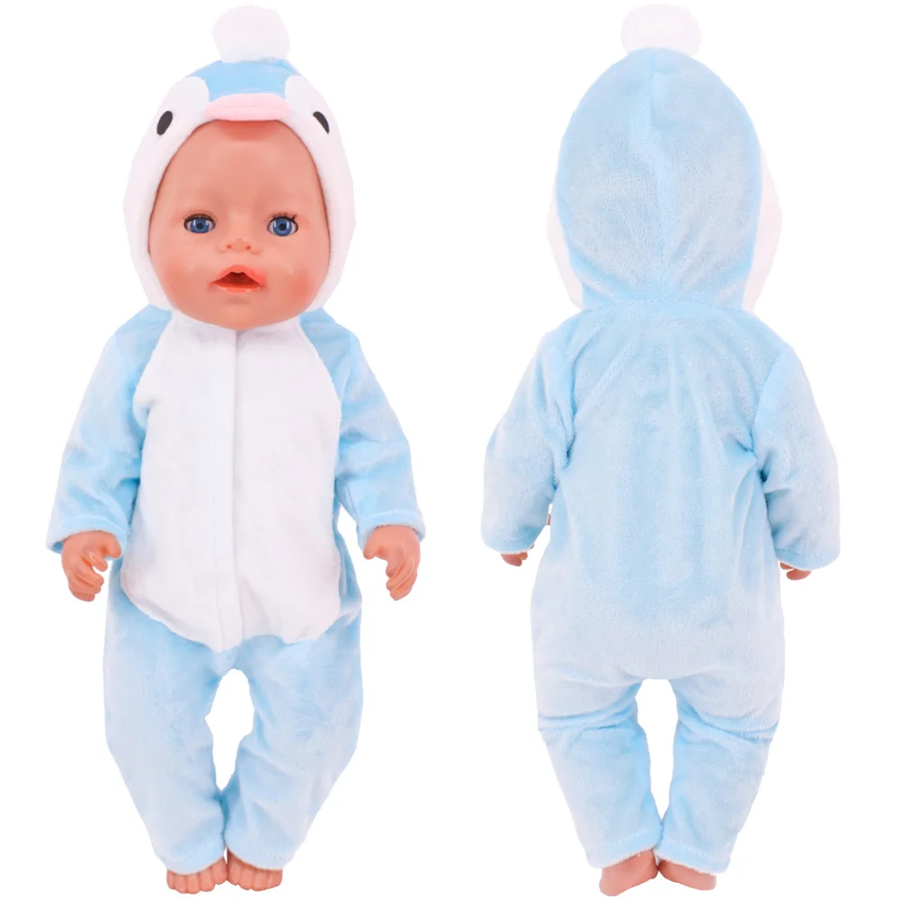 Elephant One-piece Suit Animal Shaped Plush Clothes For 18 inch American & 43 Cm Baby New Born Dolls Clothes,Our Generation Toys 3