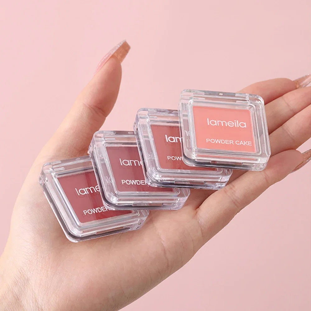 Monochrome Blush Palette 4 Color Mineral Powder Peach Red Rouge Lasting Natural Hawthorn Cheek Tint Waterproof Blusher Cosmetic powder blusher blush powder blush plate facial blusher monochrome blush