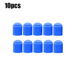 Black Tire Valve Caps - Universal Dust Covers for Bikes, Motorcycles, and Cars (Blue 10pcs)