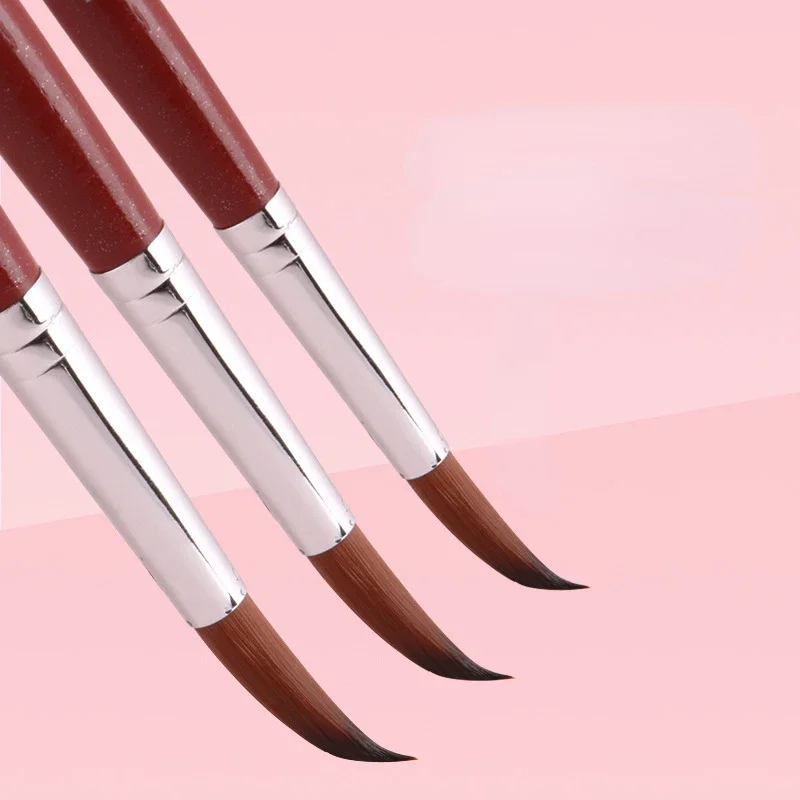 Kolinsky Acrylic Nail Brush Good Quality Nail Art Mink Brush Wood Handle Gel Builder Manicure Brush Drawing Tools Size 6-24 6
