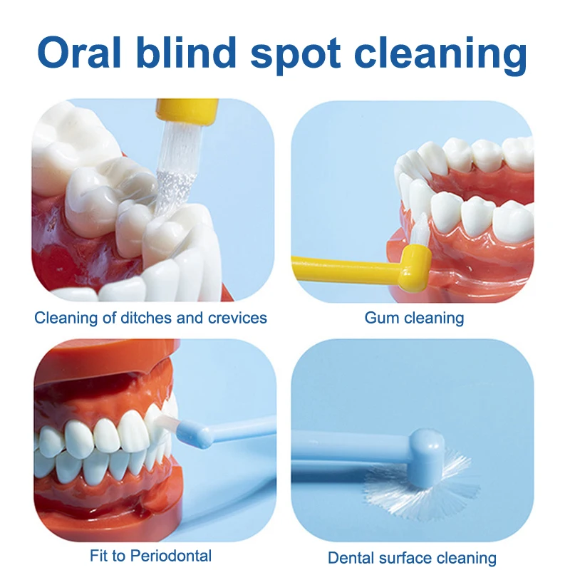 1pcs Tuft 칫솔 Tufted Brush End-Tuft Interspace Brush 소프트 트림 칫솔 단일 Tufted 칫솔 치간 구강 관리