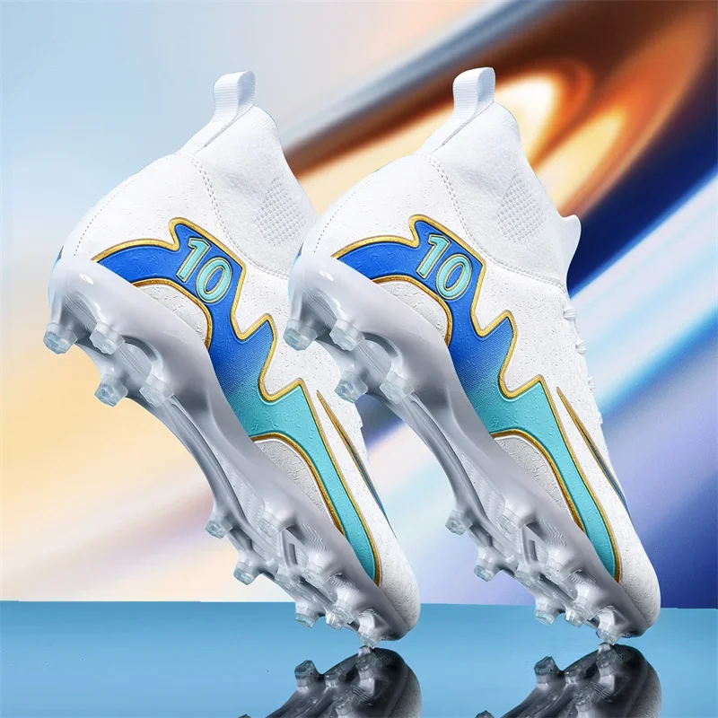 Elite High-Performance Unisex Football Boots – Enhanced Traction & Ankle Support for Turf & Indoor Play