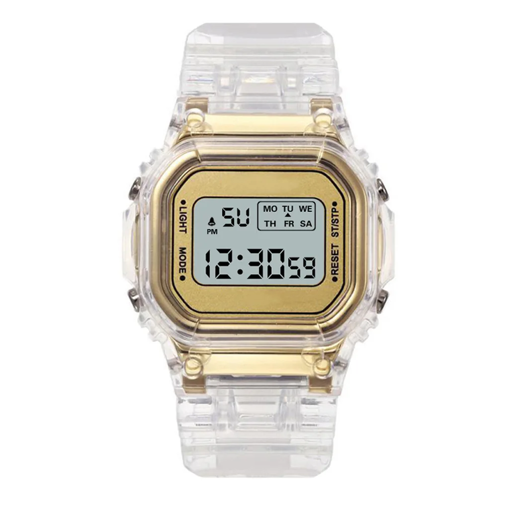 Ladies' LED electronic watch sports outdoor digital multifunctional small square watch