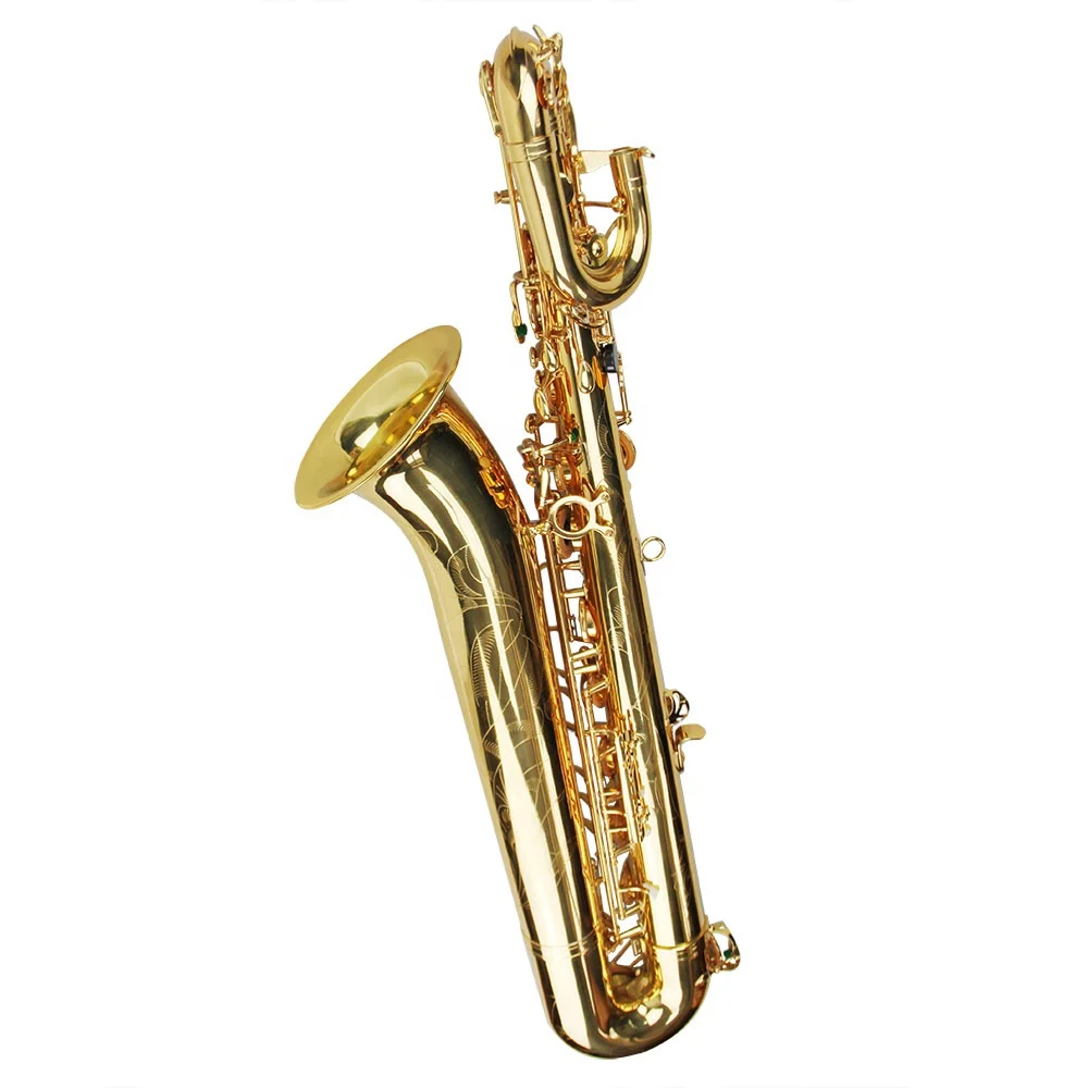 

Оптовая продажа, профессиональный музыкальный инструмент, высококачественный тон Eb, золотой лак, баритон, саксофон OEM