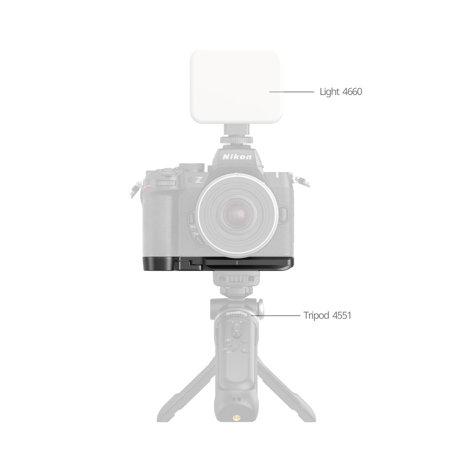 Z50 II Baseplate / Camera Cage for Nikon Z50 II with Tempered Glass Protector w