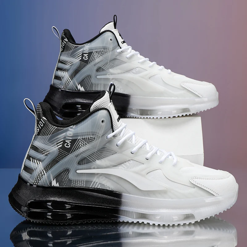 Men's High-Top Casual Sneakers, Couple Color Matching Lace-Up Outdoor Shoes, Durable Soles, All-Season Comfort Suitable for Hiking, Running, and Urban Street Wear, Casual Walking Sneakers, Running Shoes, Men's Shoes