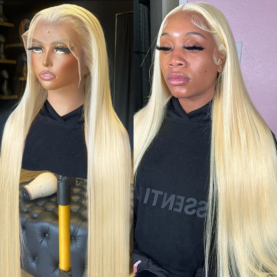 

30 38 Inch 613 Honey Blonde 13x6 Lace Front Human Hair Wigs Brazilian Bone Straight 13x4 Hd Lace Frontal Wig For Women