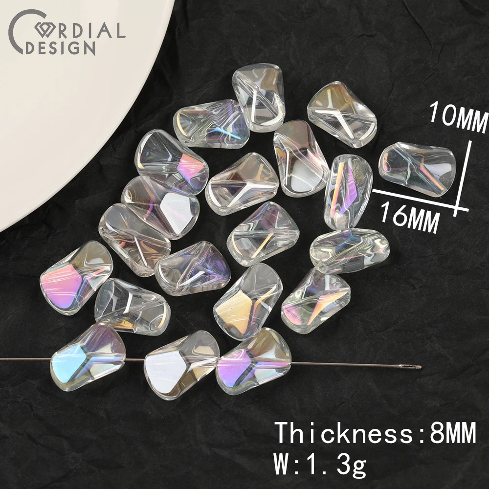 Cordial Design 10*16MM 200pcs Hand Made/DIY Glass Bead/Beads Making/Aurora Effect/Irregular Shape/Jewelry Findings & Components - cordial