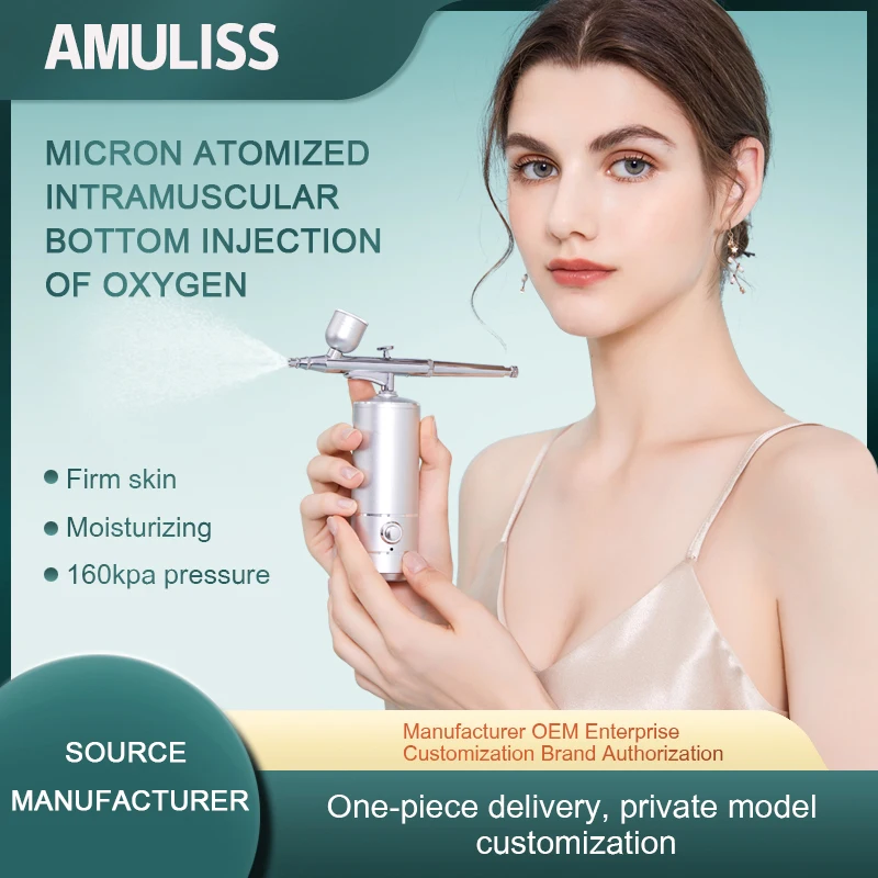 Amuliss Oxygen Injection Instrument HighPressure Water Replenishing Instrument Household Handheld Spray skin care Facial Beauty