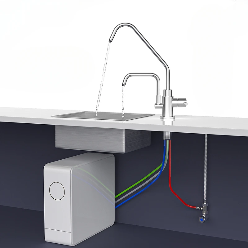 304 stainless steel 2-part pure water household water purifier, wastewater concentrate recovery single outlet faucet
