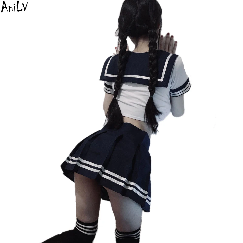 

AniLV японское аниме школьная форма для студентов темпераментная одежда женское эротическое нижнее белье костюмы