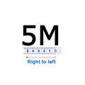 5.0m (Right to left)