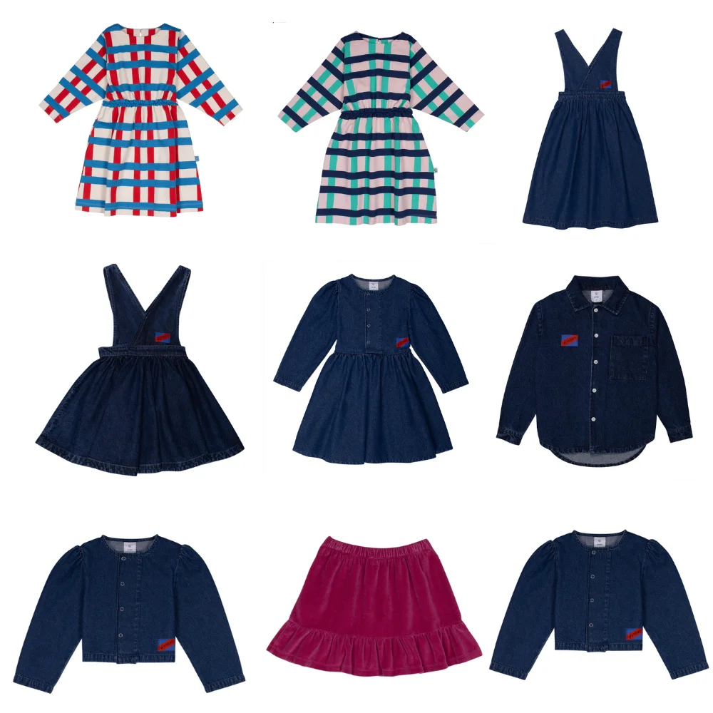 New Wynken Girls Denim Strap Dress