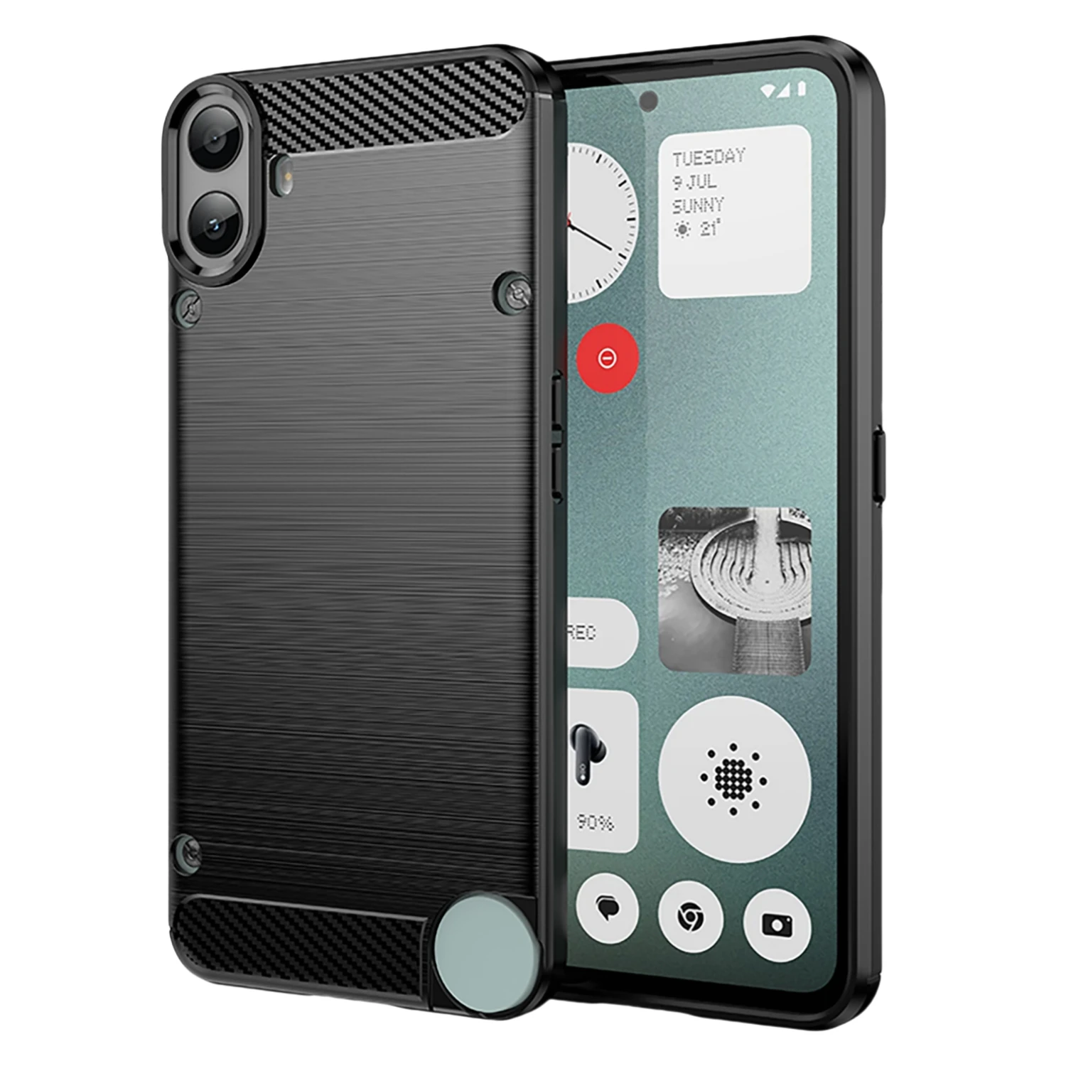 Black Fashion Soft TPU Rubber Phone Cover Case