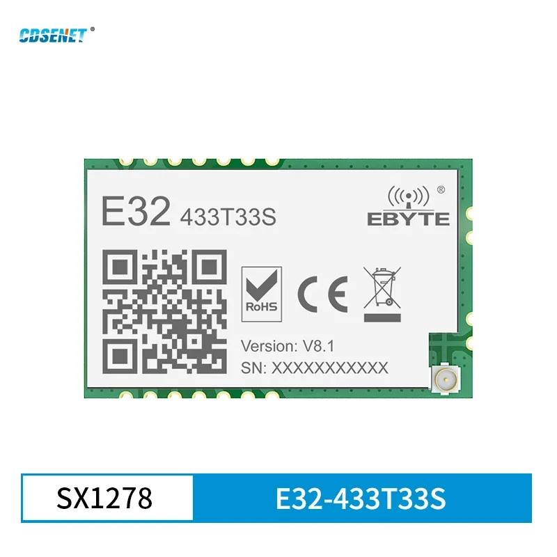 

433MHz SX1278 Lora Wireless Module RF Transceiver CDSENET E32-433T33S 33dbm Long Distance 16KM Wake on Air IPEX Stamp Hole