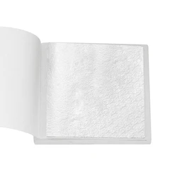 Imitation Gold Foil Leaf Sheets for DIY Gilding and Jewelry Making (Silver)