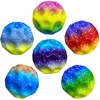 12Pcs Useful Hole Ball Soft Bouncy Ball Anti Fall Moon Shape PU Extreme High Bouncing Ball for Kids Outdoor Games Sports Toys 3