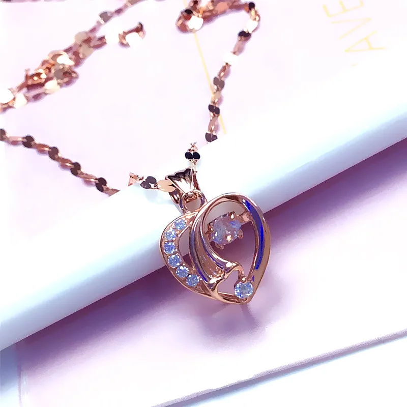 AOBOCO Grandma & Granddaughter Necklace Set – Sterling Silver Heart Crystal Pendant Gift - View #9
