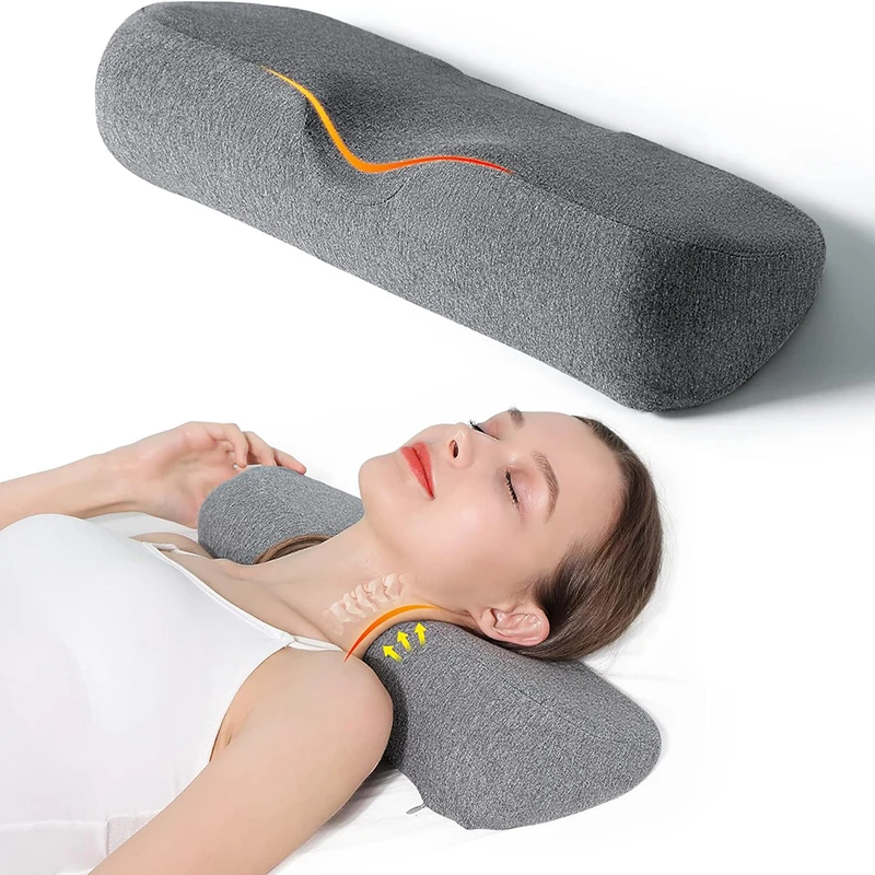 경추 베개, 메모리 폼 윤곽 베개, 인체공학적 정형 수면 베개, 목 베개, 옆 수면자용 침대 베개