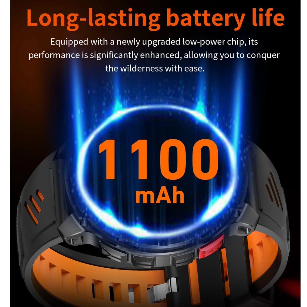 2026 Ne GPS Outdoor Sports Bluetooth Smartwatch With 1100mAh Battery Waterproof to 30M for Running and Swimming Men Smart Watch 2
