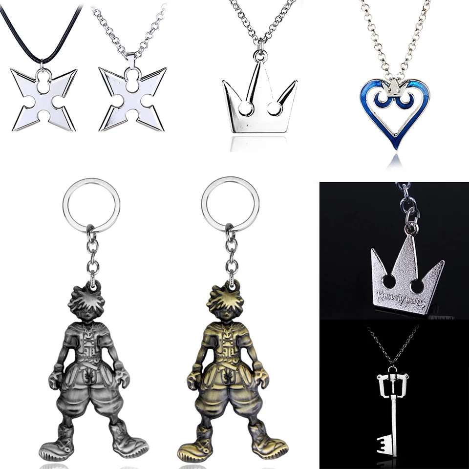 Game KingdomHeart Sora Key Keychain Keyblade Weapon Model Metal