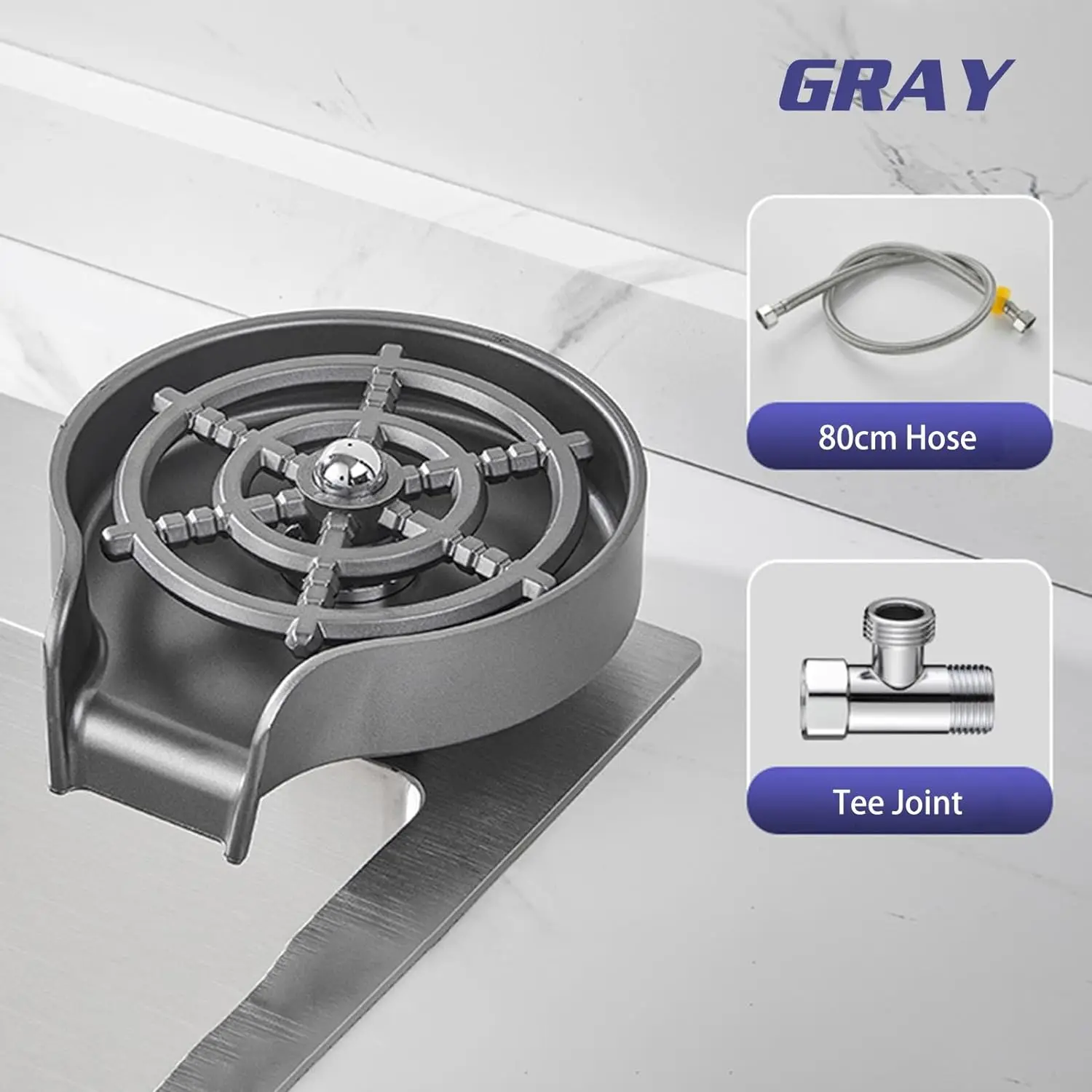Faucet Glass Rinser Cup Cleaner Automatic Cup Washer Bar Glass Rinser Kitchen Tools for Beer Milk Tea Coffee Pitcher Cleaner