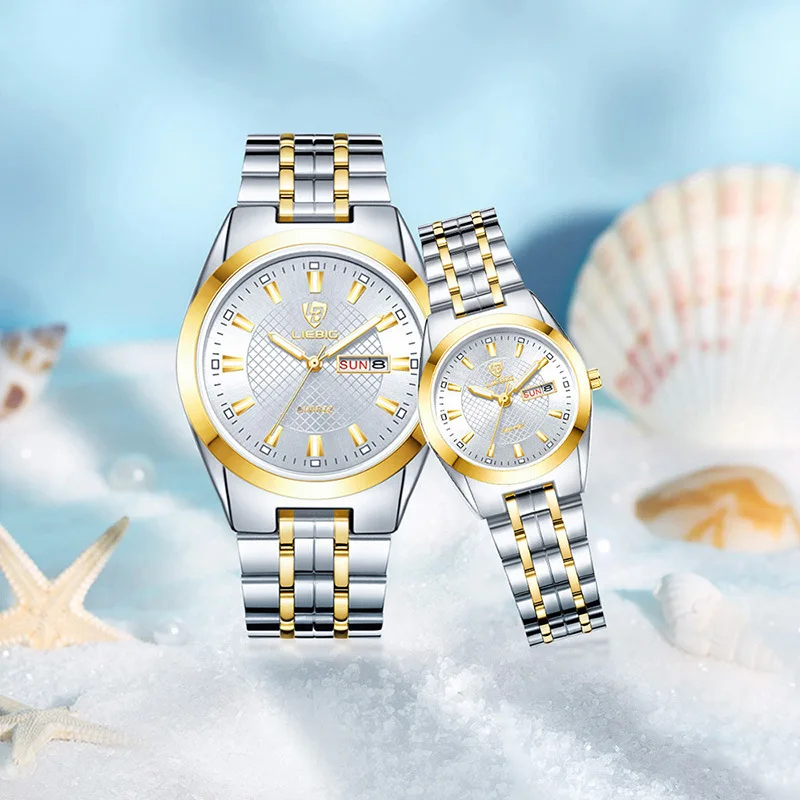 Laibingji brand niche women's waterproof business men's fashionable couple quartz watch_voghion.com