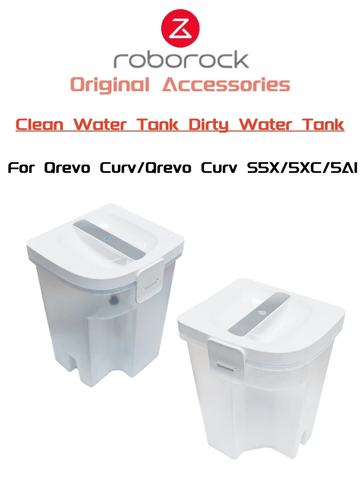 Description Picture 2 of itemRoborock Original Qrevo Curv Clean Water Tank Dirty Water Tank Accessories for Roborock Qrevo Curv S5X/5XC/5A1 Replacement Parts