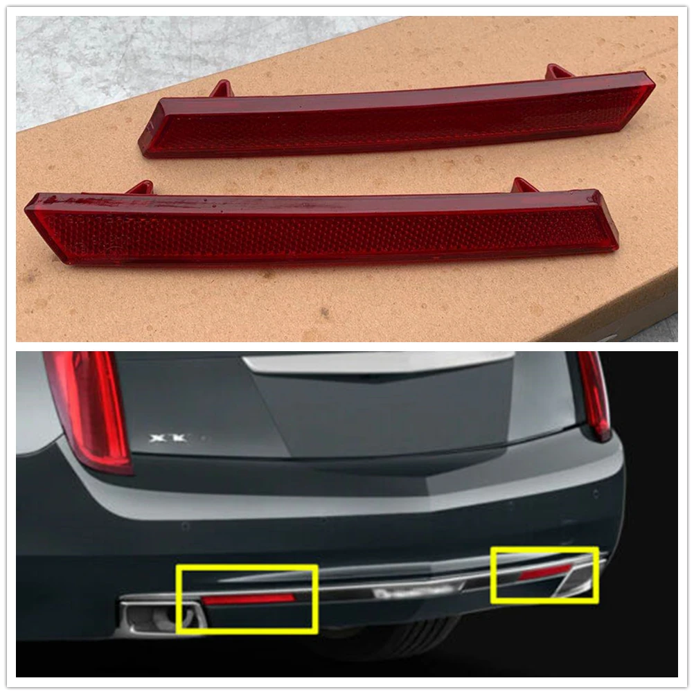 

Для Cadillac XTS 2013-2017, отражающая лампа для заднего бампера, отделка, красная Светоотражающая эритрозащитная лампа индикатора бокового сигнала