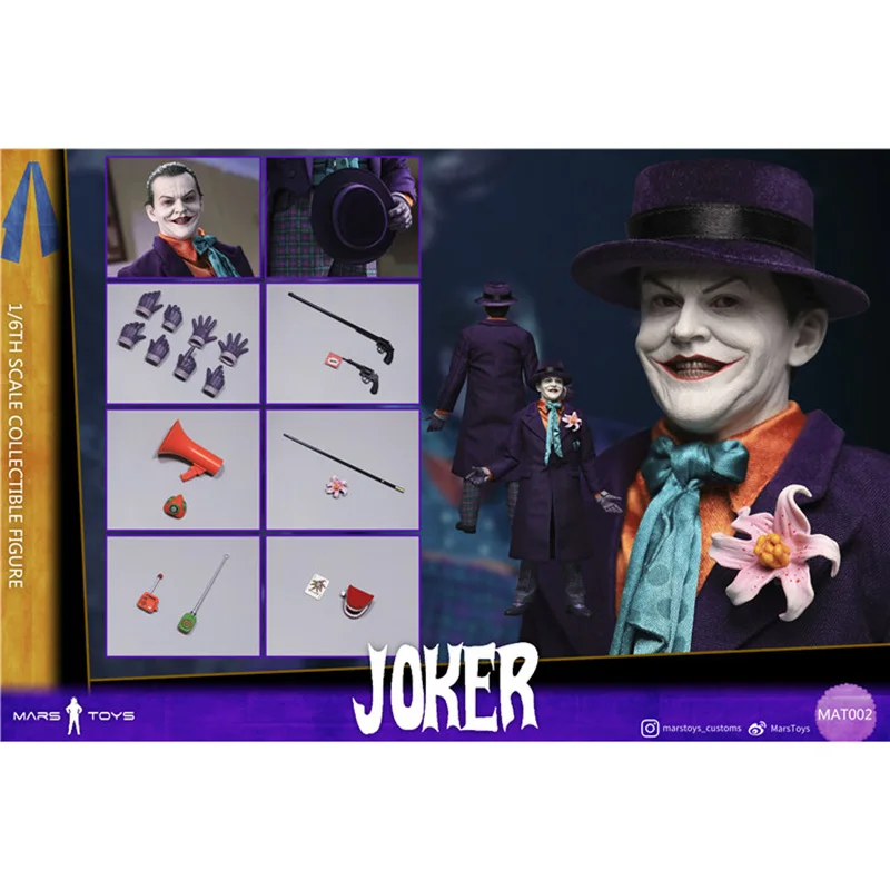 Mars Toys MAT013A - Figure Da Collezione 1/6 The Joker (Scherzo), Perfetta Per Gli Appassionati Di Supereroi