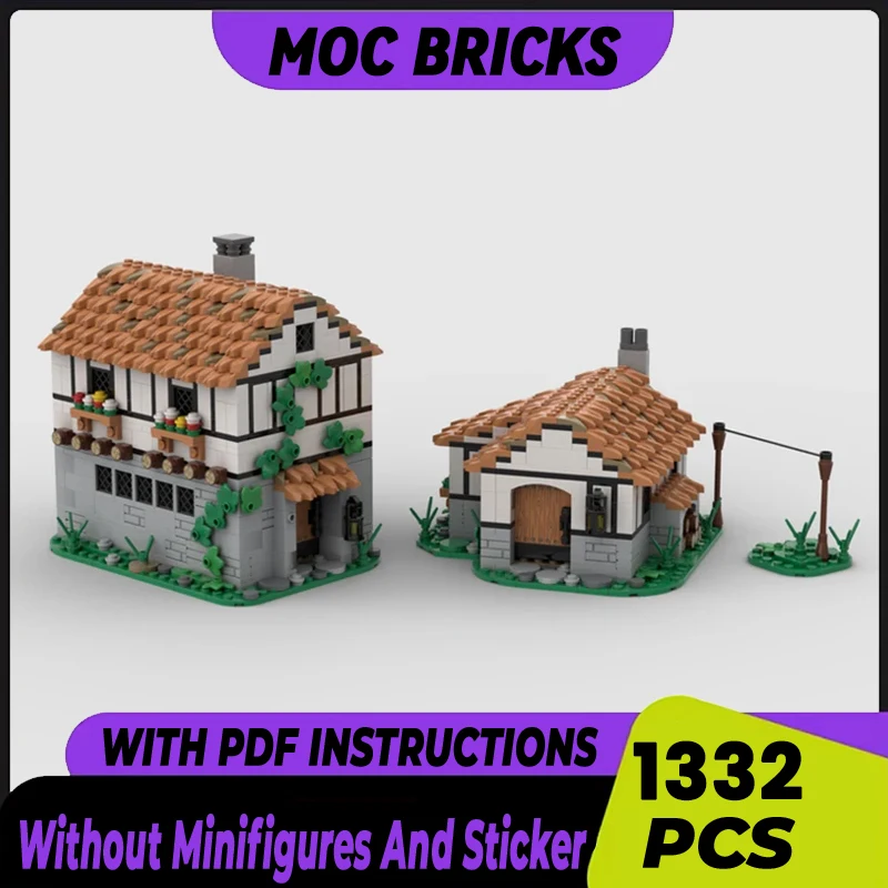 

Medieval Building Model Moc Building Bricks Tavern And Cottage Technology Modular Blocks Gifts Christmas Toys DIY Sets Assembly