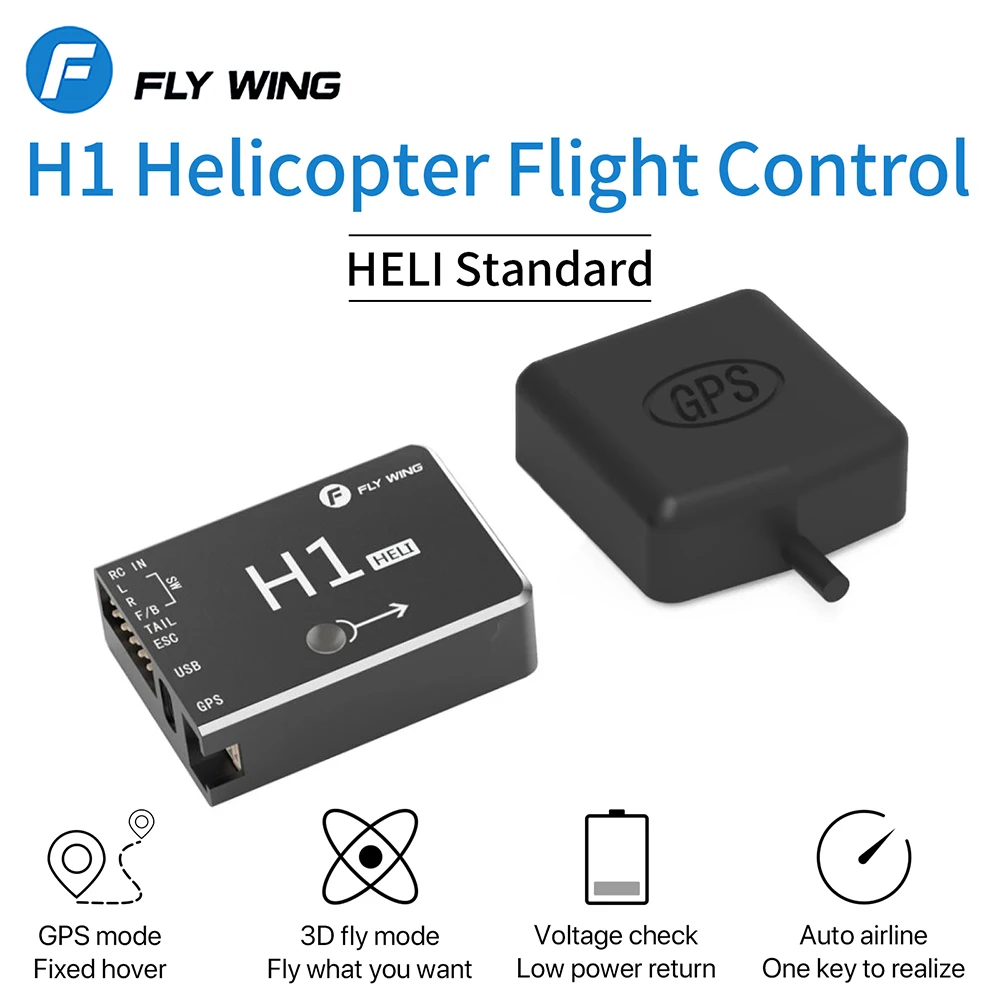 FLYWingH1RCGPSHelicopterFlight6CHFlybarlessGyroSystemfor