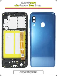 Enhanced LCD Display Touch Screen Digitizer Assembly with Frame (A20e blue cover)