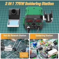 YIHUA 938BD-II 740W Soldering Station with Hot Air Rework Gun + LED Lamp 6 YIHUA 938BD-II 740W Soldering Station with Hot Air Rework Gun + LED Lamp 6