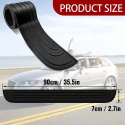 Durable Anti - Scratch Trunk Door Sill Protector - Premium Rear Bumper Guard Rubber Trim Strip (90cm)