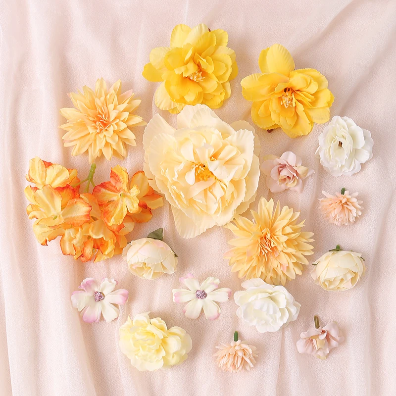 Rose künstliche Blumen Köpfe für zu Hause Raum dekor Hochzeit Hochzeit Dekoration gefälschte Blumen DIY Sammelalbum Geschenk box Zubehör – Detail 5