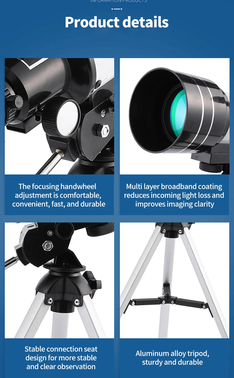 S02996cfc16ca43c8b0da3408eb15a44fP Teleskop astronomiczny F30070 to podstawowy wybór dla wysokiej rozdzielczości i głębokiej przestrzeni