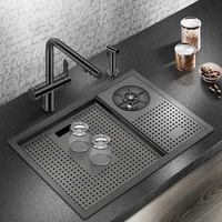 ASRAS นาโนเมตรถ้วย Rinser อ่างล้างจาน304สแตนเลส4Mm ความหนา Handmade อ่างล้างจานแรงดันสูงถ้วยเครื่องซักผ้าอ่างล้างจาน 2