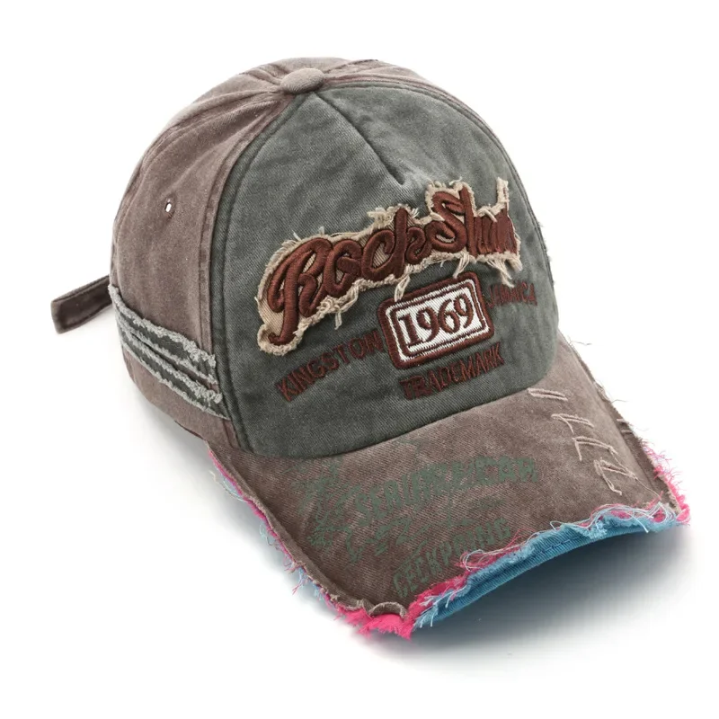 Baseball Hat Retro Letter Embroidery Baseball Caps Spring Summer Women Men Cotton Adjustable Casual Hat Hip Hop Streetwear Sun Hats